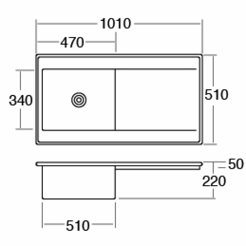 CDA KC73WH - White Sink