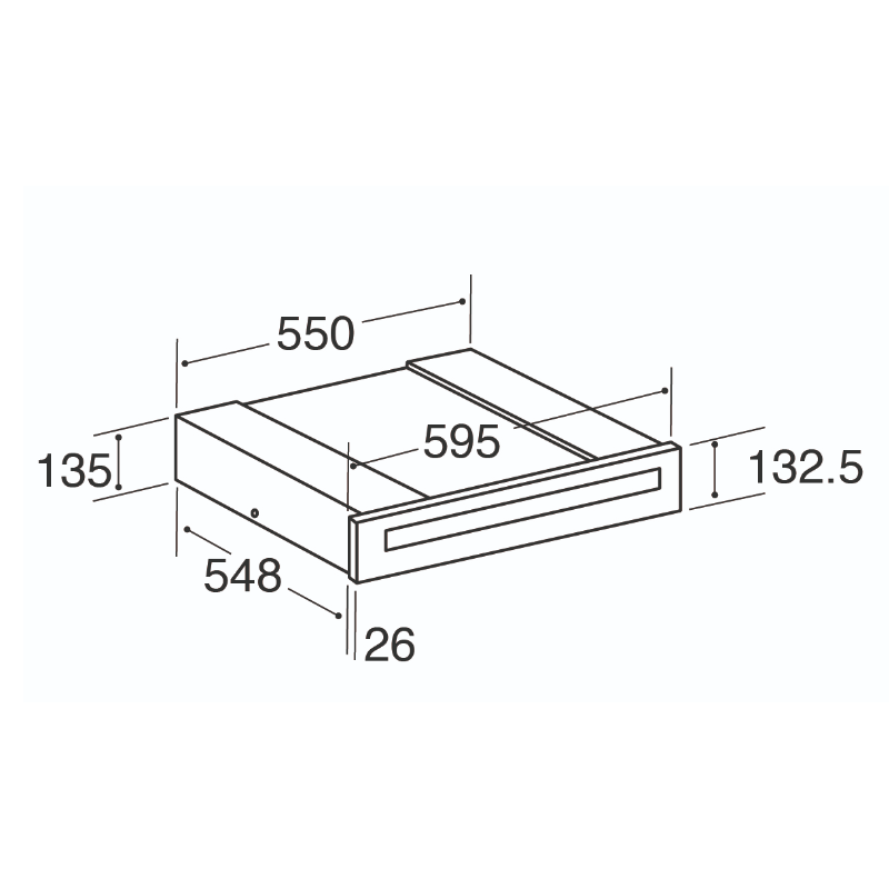 CDA VW153BL - Black Warming Drawer