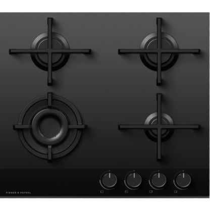 FisherPaykel CG604DLPGB4 - Black 4 Zone Gas Hob