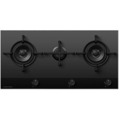 FisherPaykel CG903DNGGB4 - Black 3 Zone Gas Hob