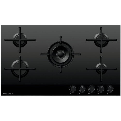 FisherPaykel CG905DNGGB4 - Black 5 Zone Gas Hob