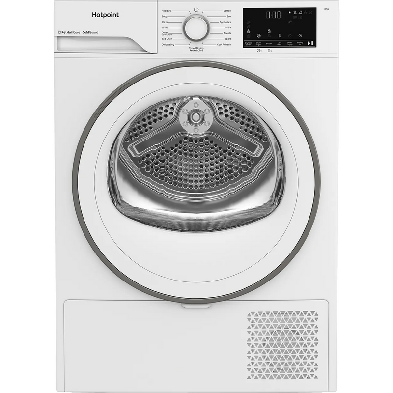 Hotpoint C HSD 84M WW UK - White 8KG Tumble Dryer - Heat Pump - A++ energy