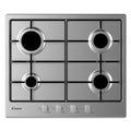 Candy CHW6BRX - Stainless Steel 60cm Gas Hob - 4 Burners - Flame Failure Safety