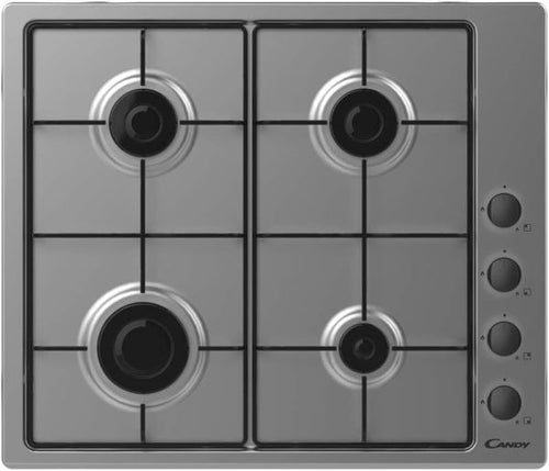 Candy CHW6LBX - Stainless Steel 60cm Gas Hob - 4 Burners