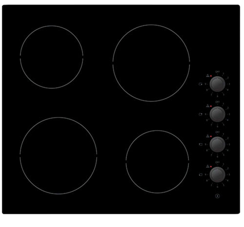 Statesman CHZ460D - Black 4 Zone Ceramic Hob