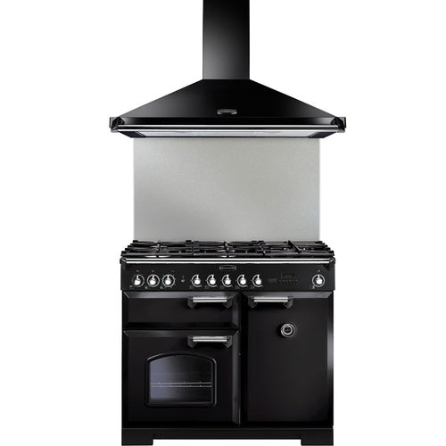Rangemaster RCLAHDC100BL/C - Black 100cm Chimney Extractor - B Energy Rating