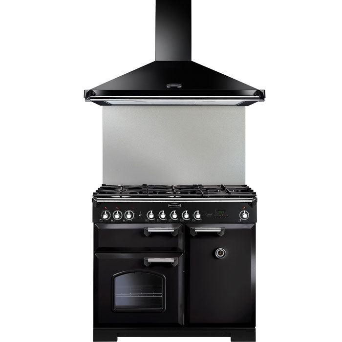 Rangemaster RCLAHDC100BL/C - Black 100cm Chimney Extractor - B Energy Rating