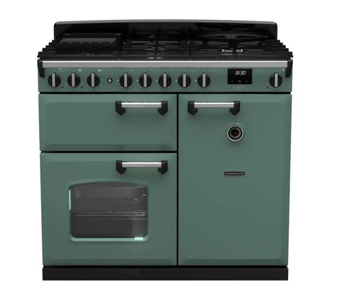 Rangemaster Classic Deluxe - Mineral Green 100cm Dual Fuel Range Cooker - A Energy Rating