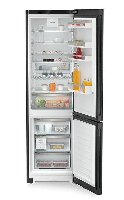 Liebherr CNBDD5733 - Black Freestanding Frost Free Fridge Freezer - D energy