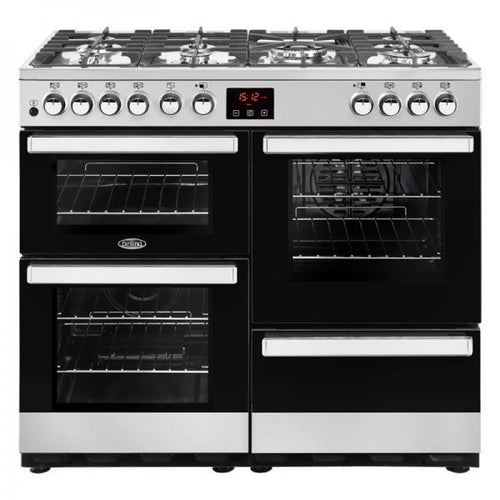 Belling COOKCENTRE 100DFT Sta 444 - 7 Zone Dual Fuel Cooker - A/A energy