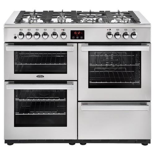 Belling COOKCENTRE 110DFT PROF St - 7 Zone Dual Fuel Cooker - A/A energy