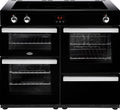 Belling COOKCENTRE 110Ei Blk 4444 - Black 5 Zone Electric Cooker - A energy