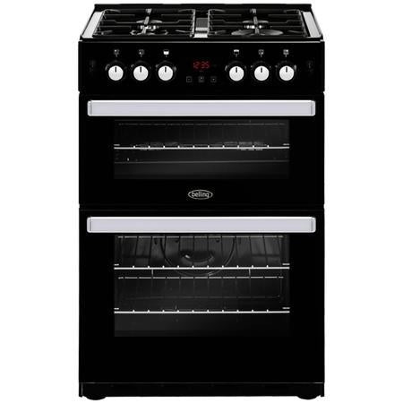 Belling COOKCENTRE 60G BLK - Black 4 Zone Gas Cooker - A+ energy