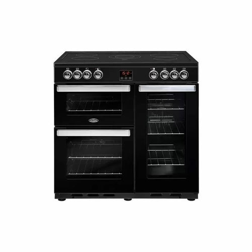 Belling COOKCENTRE 90E BLK - Black 5 Zone Electric Cooker - A/A energy