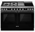 Smeg CPF120IGMPBL - Black 6 Zone Dual Fuel Cooker - A+/A energy