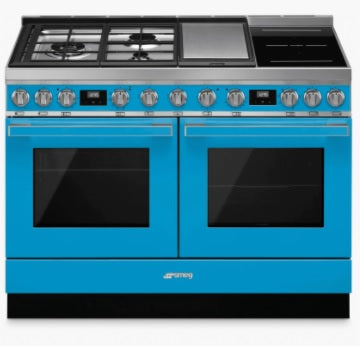 Smeg CPF120IGMPT - Blue 6 Zone Dual Fuel Cooker - A+/A energy