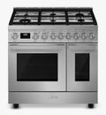 Smeg CPF92GMX - Stainless steel 6 Zone Dual Fuel Cooker - A/A energy