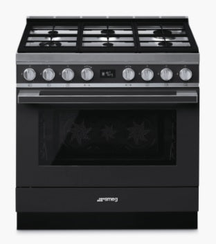 Smeg CPF9GPAN - Grey 6 Zone Dual Fuel Cooker - A+ energy