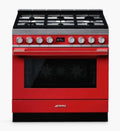 Smeg CPF9GPR - Red 6 Zone Dual Fuel Cooker - A+ energy