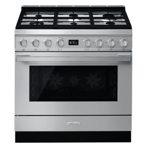 Smeg CPF9GPWH - White 6 Zone Dual Fuel Cooker - A+ energy