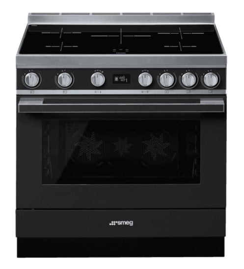 Smeg CPF9IPAN - Black 5 Zone Electric Cooker - A+ energy