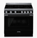 Smeg CPF9IPBL - Black 5 Zone Electric Cooker - A+ energy