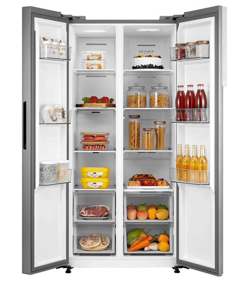 Midea MDRS619FIE46 - Inox American Fridge Freezer - 460L - E Energy Rating