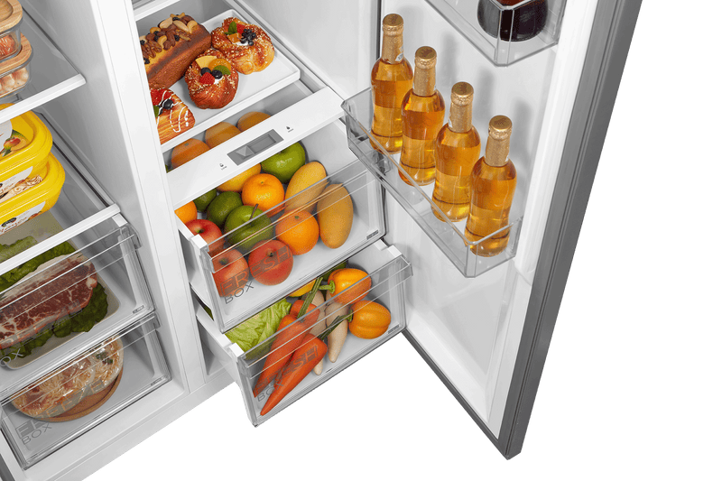 Midea MDRS619FIE46 - Inox American Fridge Freezer - 460L - E Energy Rating