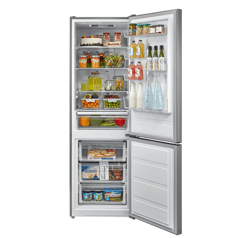Midea  MDRB424FGD02O - Silver Freestanding 70/30 Frost Free Fridge Freezer - D energy