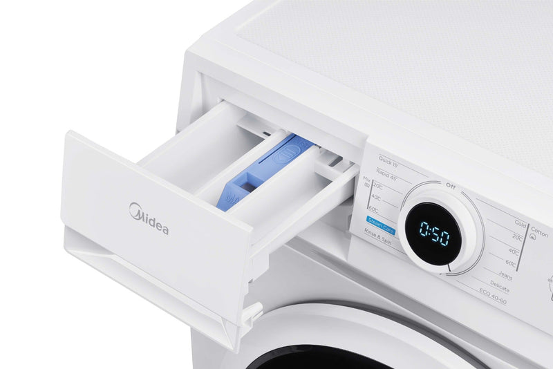 Midea MF10EW90BA - White Freestanding 9KG Washing Machine - 1400 RPM - A energy - Display