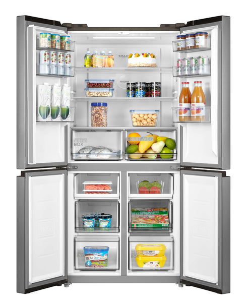 Midea MDRF632FIE46 - Stainless steel Side By Side Frost Free Fridge Freezer - E energy