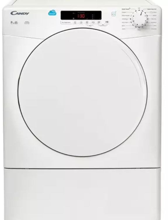 Candy CSE V9DF - White 9KG Vented Dryer - C energy - Display