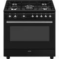 Smeg CX91GMBL - Black Dual Fuel Cooker - A energy