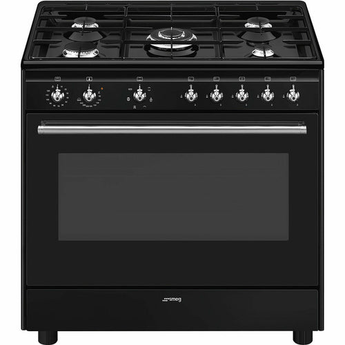 Smeg CX91GMBL - Black Dual Fuel Cooker - A energy