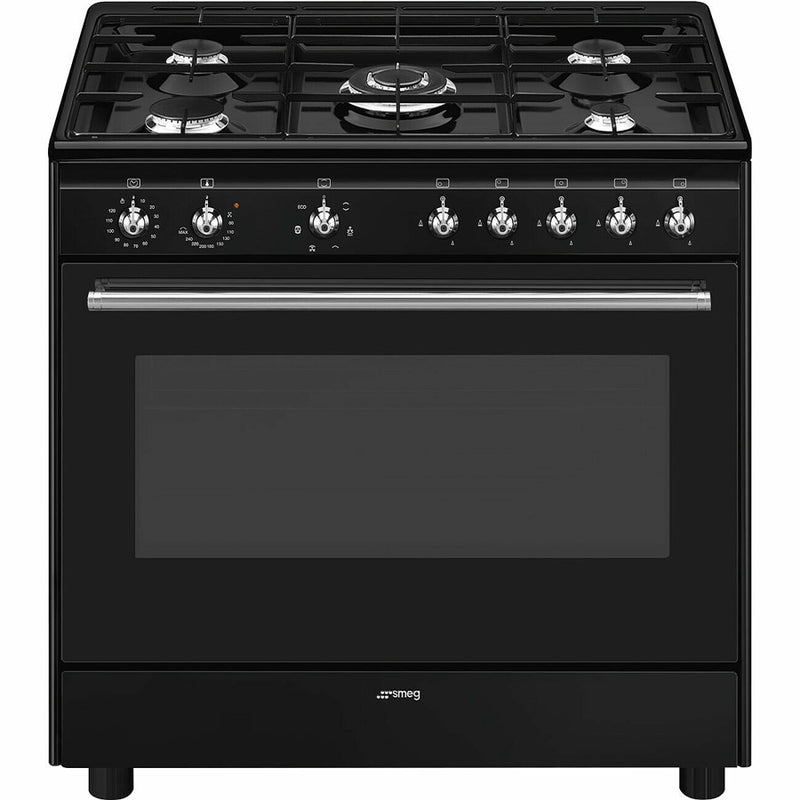 Smeg CX91GMBL - Black Dual Fuel Cooker - A energy