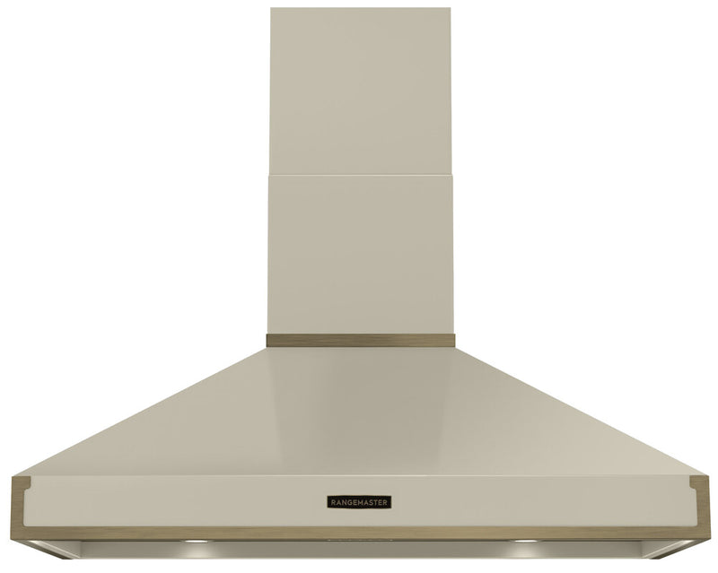 Rangemaster RPREHD110PPCR/AB1 110cm Prestige Cooker Hood - Pale Cream with Antique Brass Trim