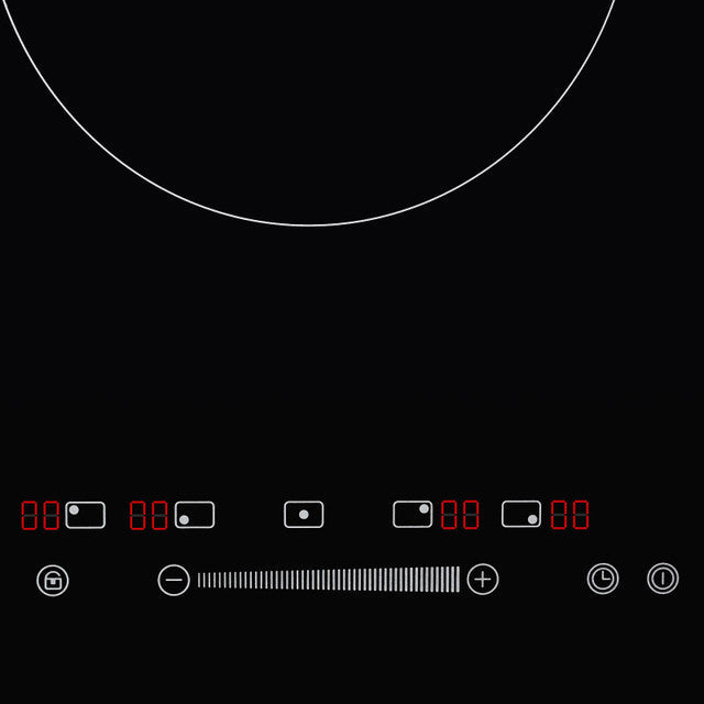 sia INDH75BL - Black 5 Zone Induction Hob - Display