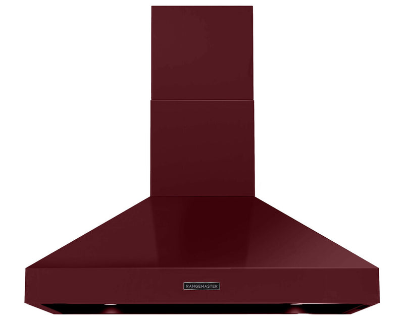 Rangemaster RDLXHD100PBOR/CM1 100 Deluxe Cooker Hood – Bordeaux / Chrome