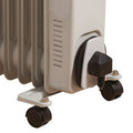 Close-up of Daewoo HEA1130 radiator castor wheel and base