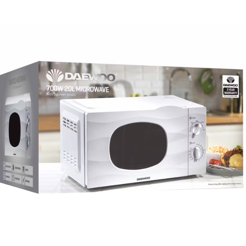 Daewoo SDA2095GE - White Freestanding Electric Microwave