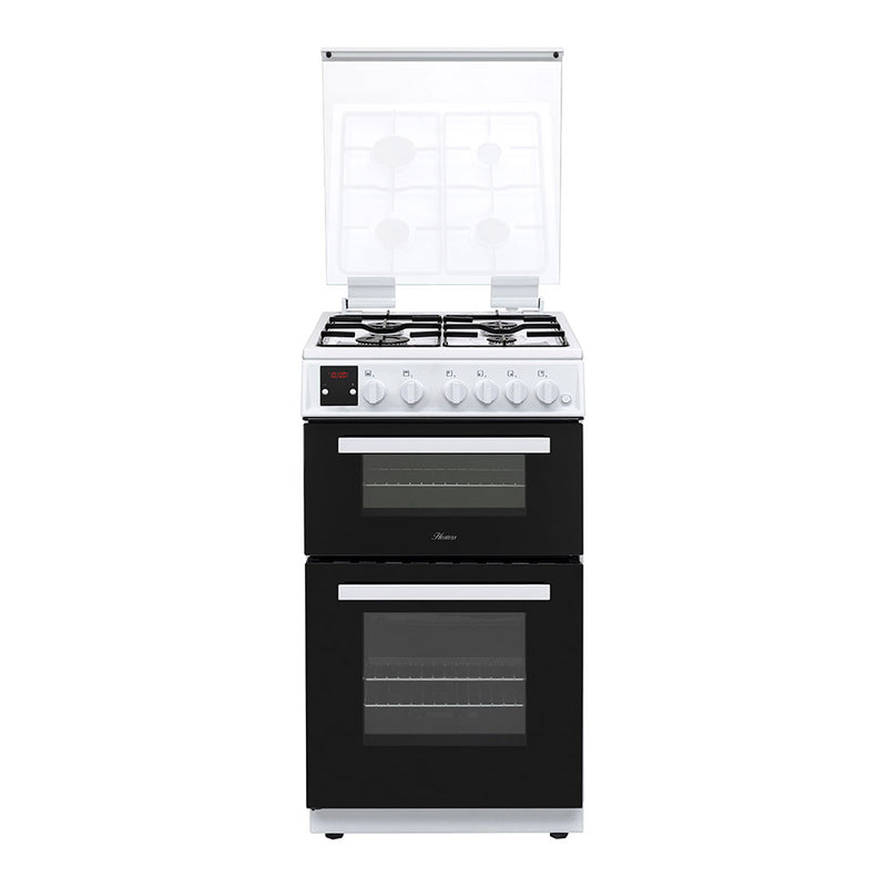 Hostess DOG50W - White 4 Zone Gas Double Oven - A+ energy