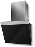 Faber DAISY-B-EG6-A55 - White Glass/Black Glass Angled Extractor Hood - 55cm - A Rated