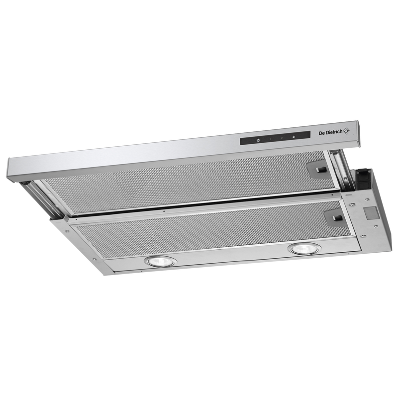 De Dietrich DHT6605X - Absolute Black Extractor Hood - Telescopic Design - 680 m3/h Extraction Rate