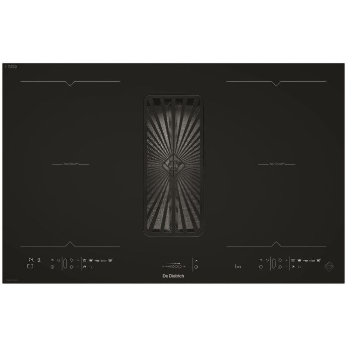 De Dietrich DPI7888BH - Black 80cm 4 Zone Venting Induction Hob - Re-circulating/Ducted (Kit Included) - A+ energy