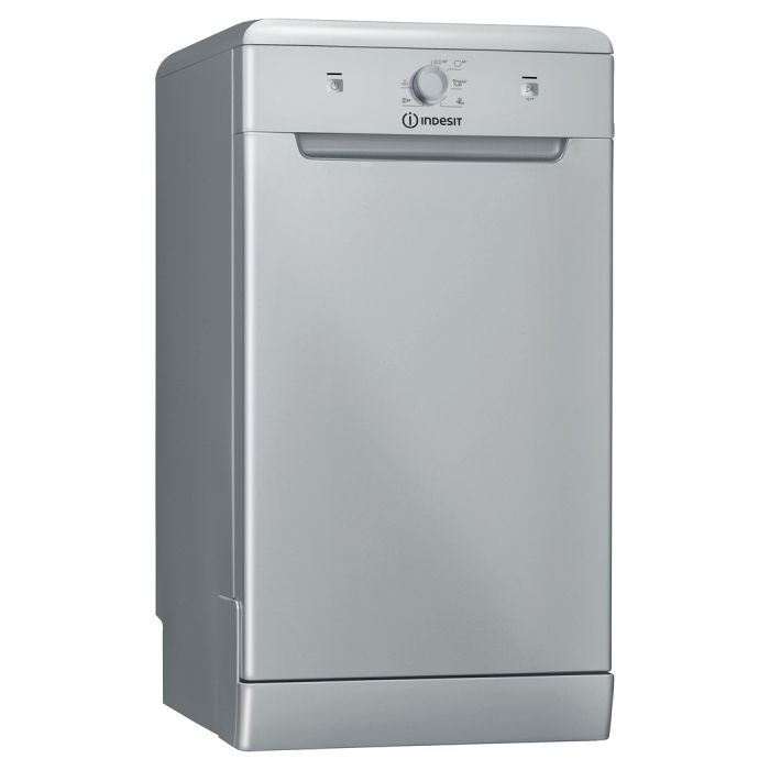 Indesit DF9E 1B10 S UK - Silver Freestanding Dishwasher - F energy