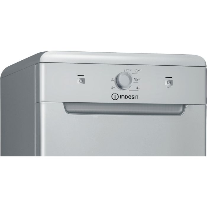 Indesit DF9E 1B10 S UK - Silver Freestanding Dishwasher - F energy