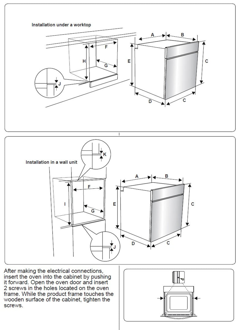 Culina UBO651SS - Stainless Steel 65L Single Oven - Fan Assisted - A Energy Rating