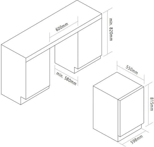Caple DI654 - Integrated Dishwasher - 14 Place Settings - B Energy Rated