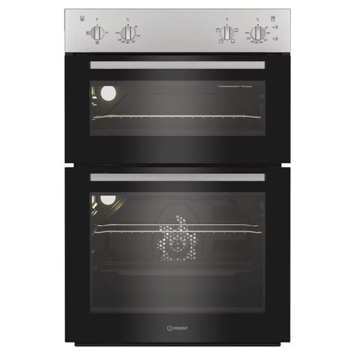 Indesit DII 10N S - Silver Built-in Double Electric Oven - 69L/36L - A++ Energy