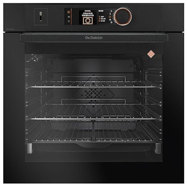 DeDietrich DOR7586A - Black 73L Steam Pyro Single Oven - Multifunction - A+ Energy Rating